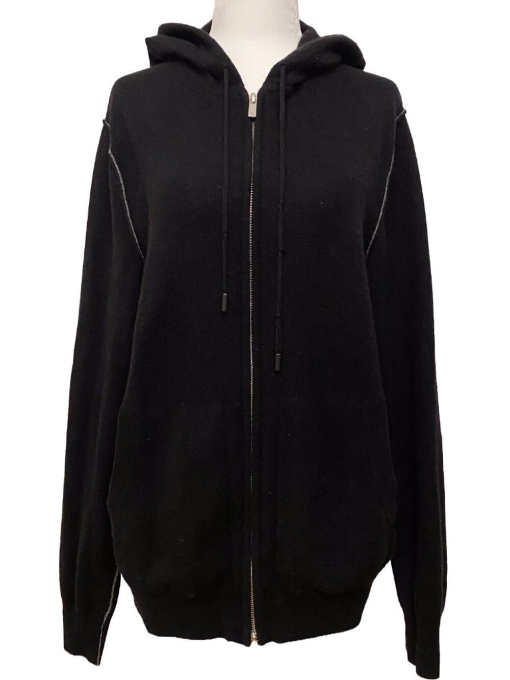 NAADAM Wool Blend Full Zip Hoodie Sweater Sz M | Cozy Quiet Luxury, Minimalist